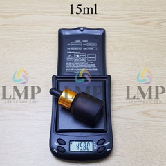 Chai thủy tinh vát nắp bóp khoen nhôm 15ml