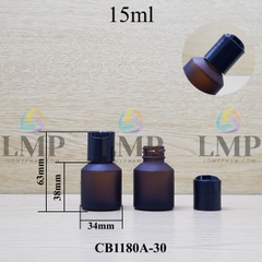 Chai thủy tinh vát nắp nhấn 15ml