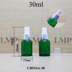 Chai thủy tinh vát đầu phun sương xi 1 viền 30ml