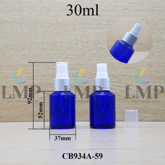 Chai thủy tinh vát đầu phun sương xi 1 viền 30ml