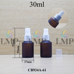 Chai thủy tinh vát đầu phun sương xi 1 viền 30ml