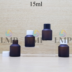 Chai thủy tinh vát nắp vặn trơn 15ml ( ko nút chặn )