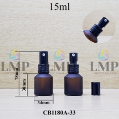 Chai thủy tinh vát đầu nhôm giọt cao 15ml