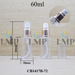 Chai PETG vai ngang đầu xịt giọt xi