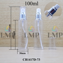 Chai PETG vai ngang đầu xịt giọt xi