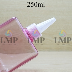 Chai lotion vuông nắp nhọn sọc