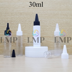 Chai vai ngang nắp nhọn sọc 30ml