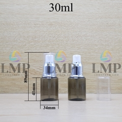 Chai PETG vai ngang đầu xịt giọt xi