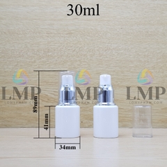 Chai PETG vai ngang đầu xịt giọt xi