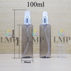 Chai PETG vai ngang đầu xịt giọt xi