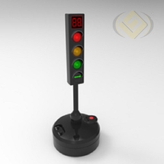 Đèn tín hiệu giao thông (loại 4 đèn - có đồng hồ đếm ngược) đứng - Rẽ phải