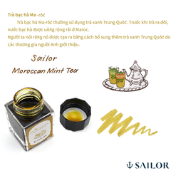 SAILOR MOROCCAN MINT TEA INK - 20ML 13-1220-203