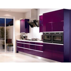 Tủ bếp inox acrylic cánh màu tím đẹp, mẫu mã đa dạng