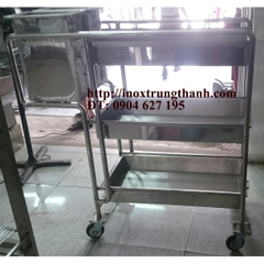 Xe đẩy inox 3 tầng Xe đẩy inox 3 tầng