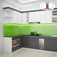 TỦ BẾP INOX CÁNH MÀU ĐEN TRẮNG CÁ TÍNH TỦ BẾP INOX CÁNH MÀU ĐEN TRẮNG CÁ TÍNH