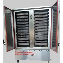 Tủ cơm công nghiệp 24 khay chạy bằng gas Tủ cơm công nghiệp 24 khay chạy bằng gas