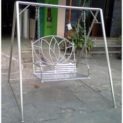 Xích đu inox họa tiết hoa sen Xích đu inox họa tiết hoa sen