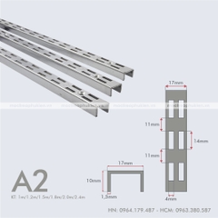 Thanh ray gắn tường đôi A2