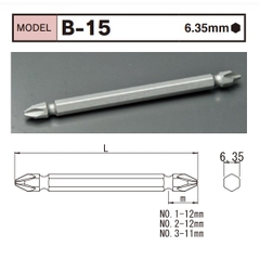 Mũi vặn vít 2 đầu 4 cạnh BiX B-15