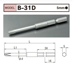 Mũi vặn vít 4 cạnh BiX B-31D