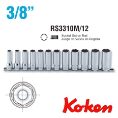 Bộ đầu khẩu dài Koken 3/8 inch RS3310M/12
