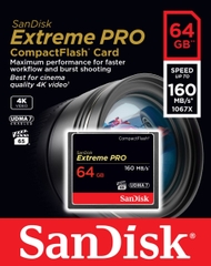 Thẻ nhớ CompactFlash Sandisk Extreme PRO 64GB 160mb/s (Chính hãng)