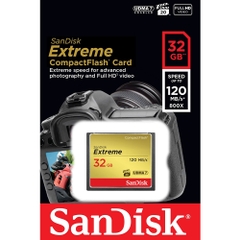 Thẻ nhớ CompactFlash Sandisk Extreme 32GB 120mb/s (Chính hãng)