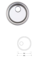 Chậu rửa chén 1 hố tròn DR 460
