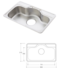 Chậu rửa chén 1 hố đại DS880 Chậu rửa chén 1 hố đại DS880