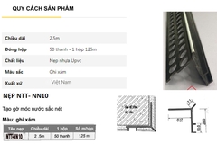 Nẹp Chỉ Ngắt Nước- Nẹp Gờ Móc Nước