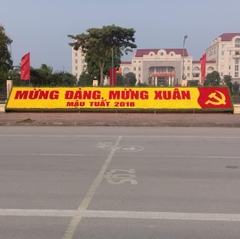 Biển hoa Chào mừng xuân mới tại huyện Mê Linh- Hà Nội