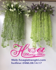 Hoa lụa - Giỏ hoa treo tường HTT37