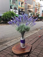 Hoa lụa - Bình hoa violet