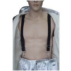 Quần áo chịu nhiệt, chống cháy vải tráng bạc Carbon Aramid 1000 độ C Quần áo chịu nhiệt, chống cháy vải tráng bạc Carbon Aramid 1000 độ C