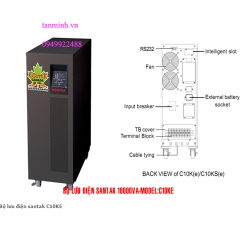 Bộ lưu điện santak C10KE -online( ắc quy trong)