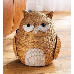 Natural water hyacinth Laundry storage basket Animal style