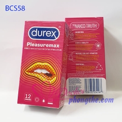 Bao cao su Durex Pleasuremax có gai gân dọc thân cực phê