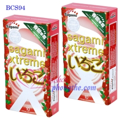 Bao cao su Sagami Xtreme Strawberry hương Dâu