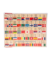 Domino cờ các quốc gia 100 chi tiết gỗ đẹp