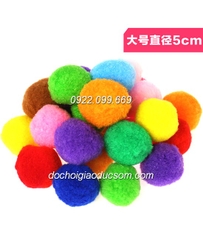 POM POM nhiều mầu - Túi khoảng 16 viên 50mm rẻ