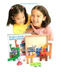 Bộ ghép hình động vật tangram - Animal building block - Loại dày đẹp