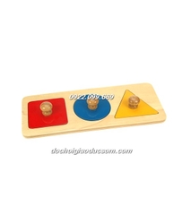 Bộ 3 hình cơ bản - Giáo cụ Montessori 0-3 tuổi