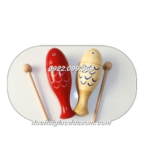 Bộ gõ nhạc cụ cá gỗ Orff -  Đồ chơi cảm thụ âm nhạc cho bé giá tốt, chất lượng