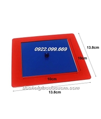 Metal insets Bộ hình học kim loại giáo cụ Montessori hàng đẹp, chất lượng