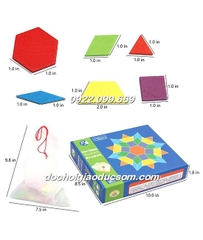 Bộ ghép hình Pattern block 130pcs gỗ cực đẹp