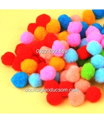 Gói pompom màu tím cỡ 2cm- túi nhỏ chất lượng đảm bảo