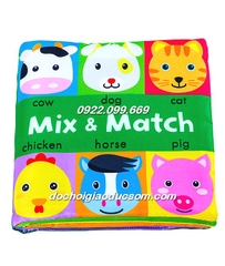 Sách vải MIX MATCH ghép hình mới Mẫu Động Vật Nuôi hàng đẹp, giá tốt