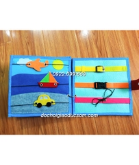 Sách vải handmade TRAVEL QUIET BOOK phát triển kỹ năng cho bé