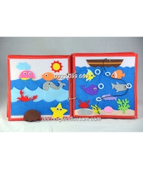 Sách vải handmade OCEAN QUIET BOOK phát triển kỹ năng cho bé