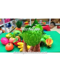 Set 20 trái cây hoa quả nhựa TO ĐẸP cho các bé mầm non - kích thước tương đương hoa quả thật đảm bảo đẹp